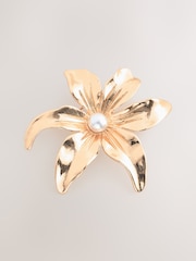 Gold Tone Flower Brooch - Image 1 of 3