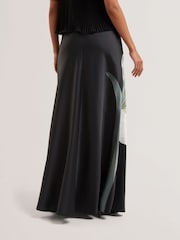 Ted Baker Black Zionna-Satin Printed Maxi Skirt - Image 3 of 5