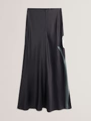 Ted Baker Black Zionna-Satin Printed Maxi Skirt - Image 5 of 5