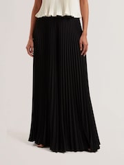 Ted Baker Black Haryx-Pleated Wide Leg Crepe Trousers - Image 2 of 5
