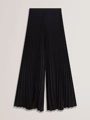 Ted Baker Black Haryx-Pleated Wide Leg Crepe Trousers - Image 4 of 5