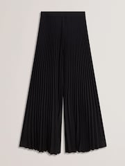 Ted Baker Black Haryx-Pleated Wide Leg Crepe Trousers - Image 5 of 5