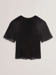 Ted Baker Black Agara-Pleated Short Sleeve Blouse - Image 5 of 5