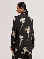 Ted Baker Zakiier-Printed Scarf Detail Long Sleeve Blouse - صورة 4 من 8