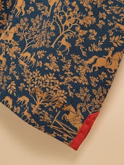 Official Burghley Navy Horse Print Kids' Pique Polo Shirt - Image 4 of 8