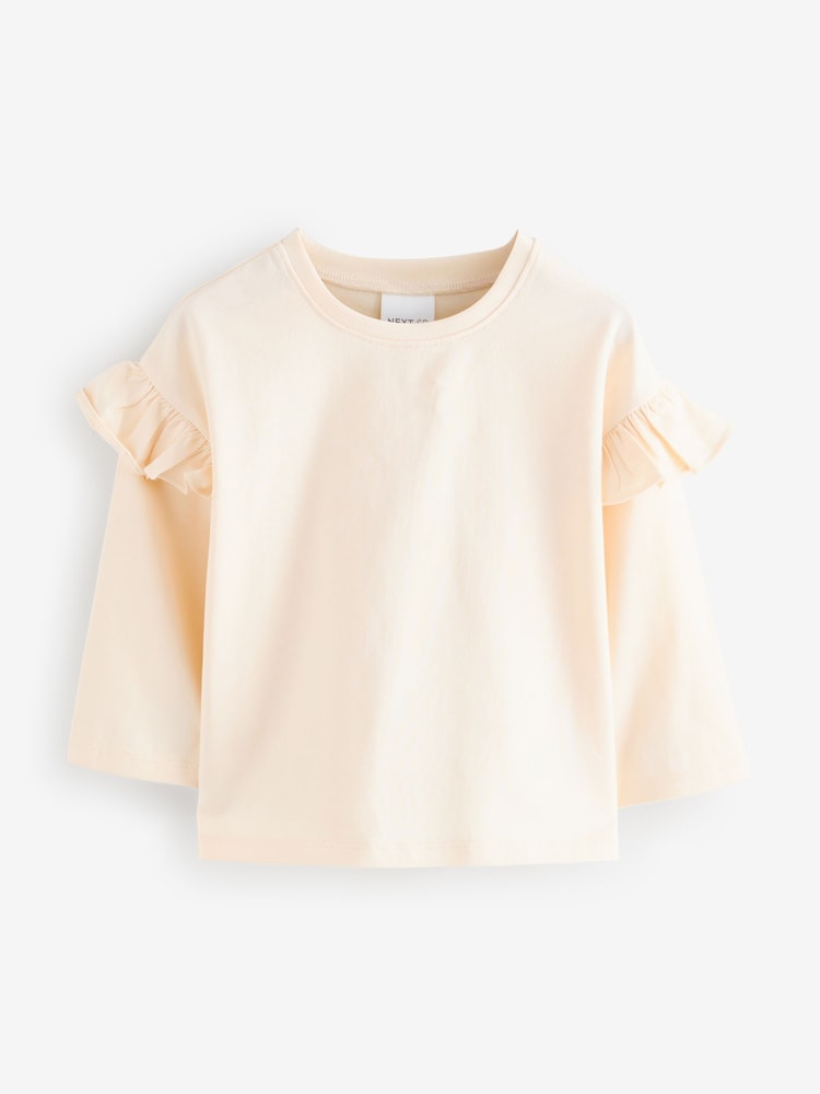 Blue Flower Frill Long Sleeve T-Shirts 2 Pack - Image 3 of 3