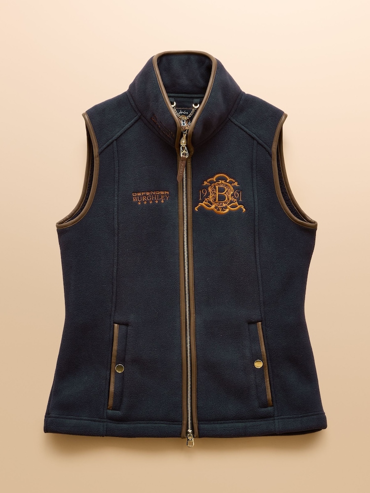 Joules Official Burghley Navy Fleece Gilet - Image 11 of 11