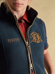 Joules Official Burghley Navy Fleece Gilet - Image 8 of 11