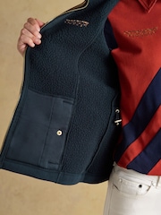 Joules Official Burghley Navy Fleece Gilet - Image 9 of 11
