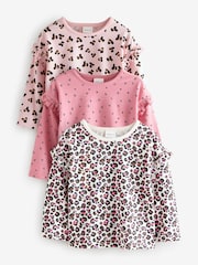 Pink Animal Print Frill T-Shirts 3 Pack - Image 1 of 4