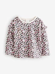 Pink Animal Print Frill T-Shirts 3 Pack - Image 2 of 4