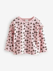 Pink Animal Print Frill T-Shirts 3 Pack - Image 3 of 4
