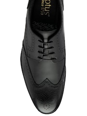 Lotus Black Brogues Lace-Up Shoes - Image 4 of 4