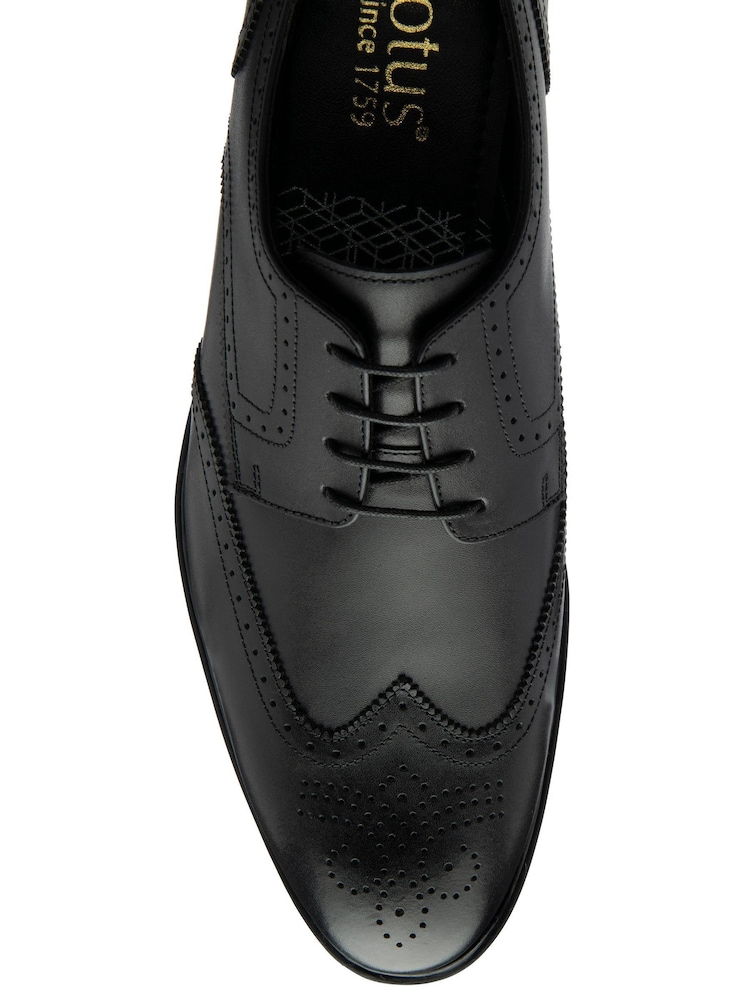 Lotus Black Brogues Lace-Up Shoes - Image 4 of 4 Lotus Black Brogues Lace-Up Shoes - Image 4 of 4