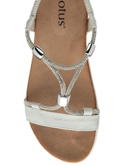 Blanco perla - Sandalias de cuña baja de Lotus - Imagen 4 de 4