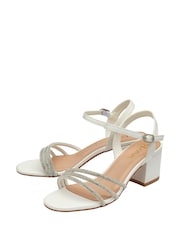 Lotus White Heeled Occasion Sandals - Image 2 of 4