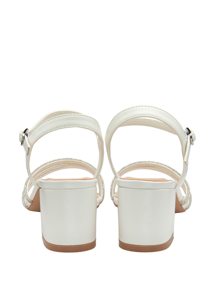 Lotus White Heeled Occasion Sandals - Image 3 of 4