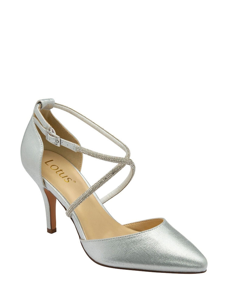 Lotus Silver Heeled Occasion Shoes - Image 1 of 4