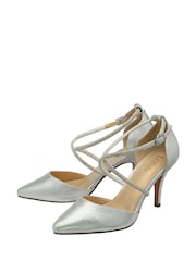 Lotus Silver Heeled Occasion Shoes - Image 2 of 4