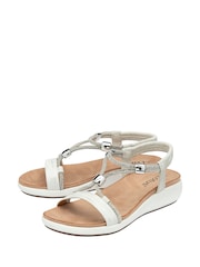 Blanco - Sandalias de cuña baja de Lotus - Imagen 2 de 4