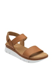 Lotus Brown Casual Wedge Sandals - Image 1 of 4