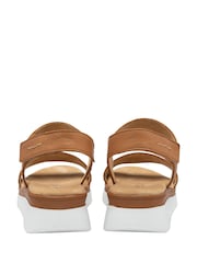Lotus Brown Casual Wedge Sandals - Image 3 of 4