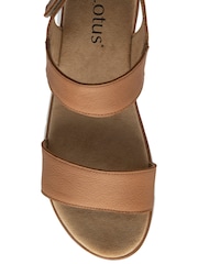 Lotus Brown Casual Wedge Sandals - Image 4 of 4