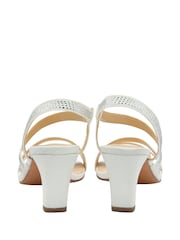 Lotus White Diamante Occasion Sandals - Image 3 of 4