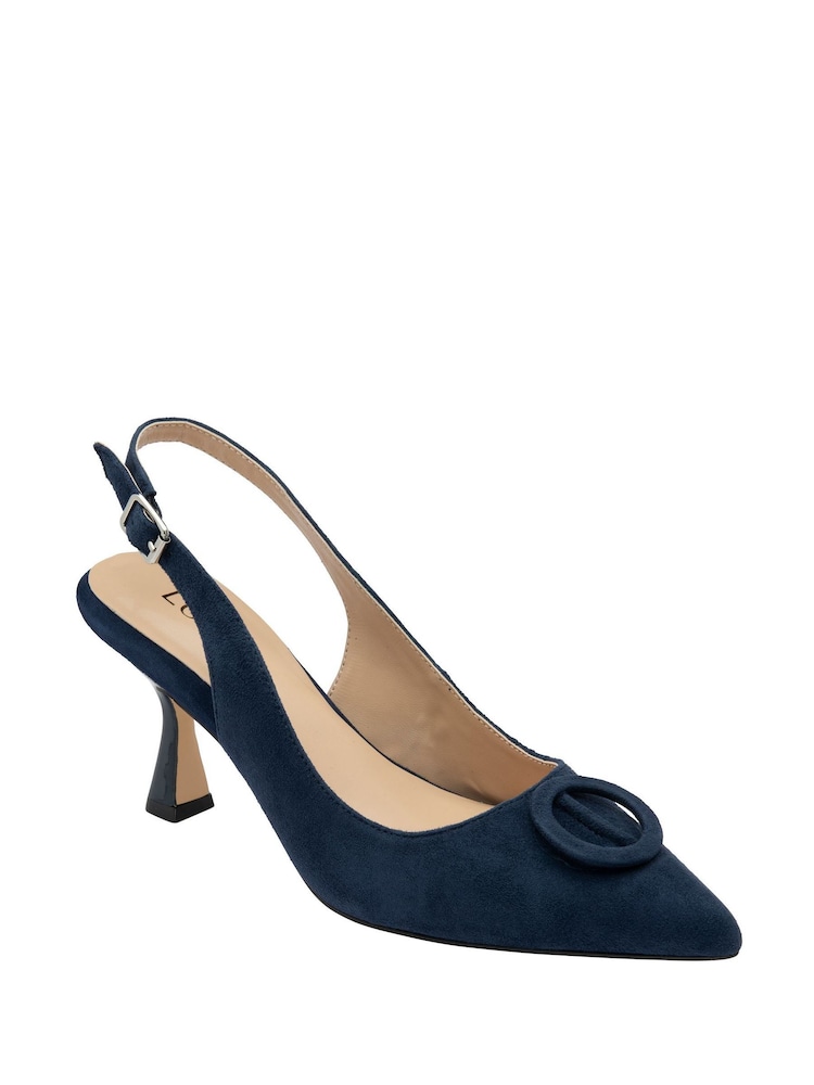 Lotus Blue Slingback Suede Court Shoes - Image 1 of 4 Lotus Blue Slingback Suede Court Shoes - Image 1 of 4