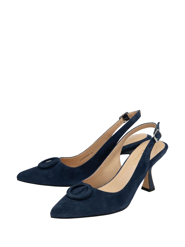 Lotus Blue Slingback Suede Court Shoes - Image 2 of 4 Lotus Blue Slingback Suede Court Shoes - Image 2 of 4