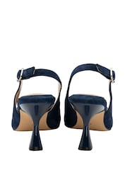 Lotus Blue Slingback Suede Court Shoes - Image 3 of 4