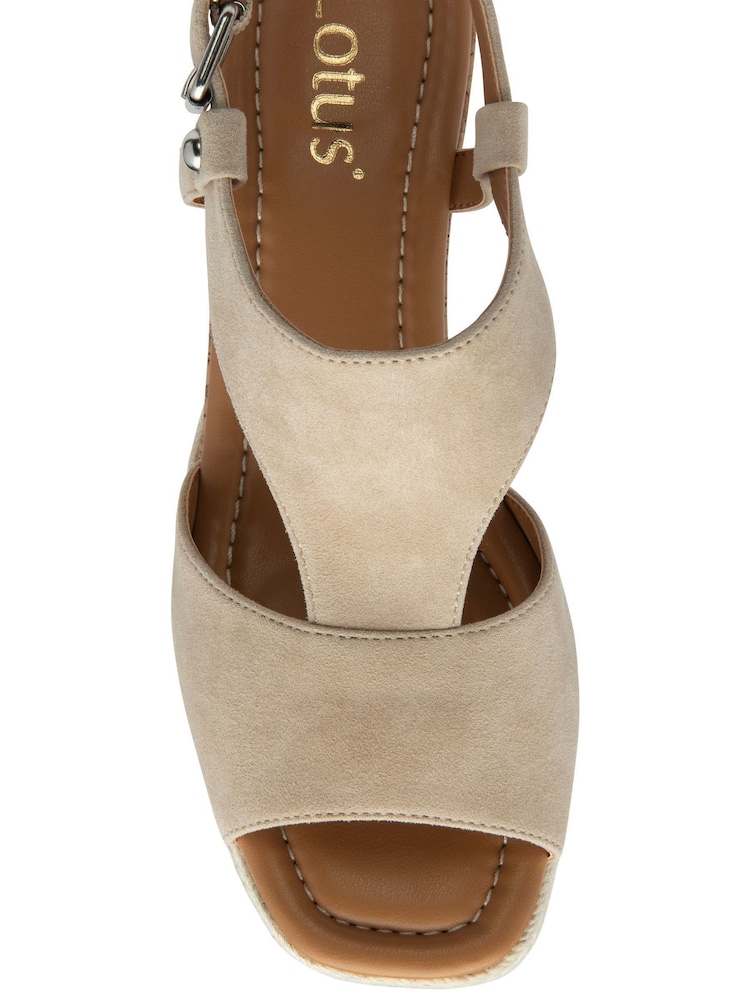 Lotus Nude Wedge Espadrille Sandals - Image 4 of 4