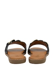 Lotus Black Low Heel Mules Sandals - Image 3 of 4