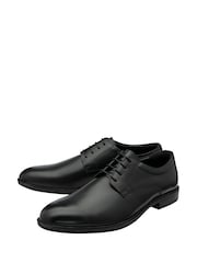 Lotus Black Plain Front Lace-Up Shoes - Image 2 of 4