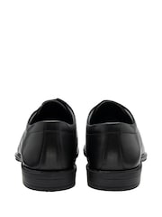 Lotus Black Plain Front Lace-Up Shoes - Image 3 of 4