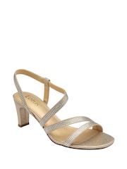 Lotus Gold Diamante Occasion Sandals - Image 1 of 4