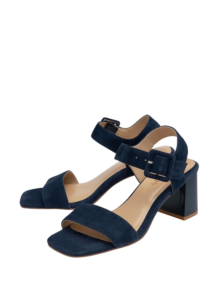 Lotus Blue Heeled Sandals - Image 2 of 4