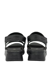 Lotus Black Casual Wedge Sandals - Image 3 of 4