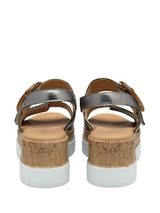 Lotus Metallic Wedges Platform Sandals - Image 3 of 4