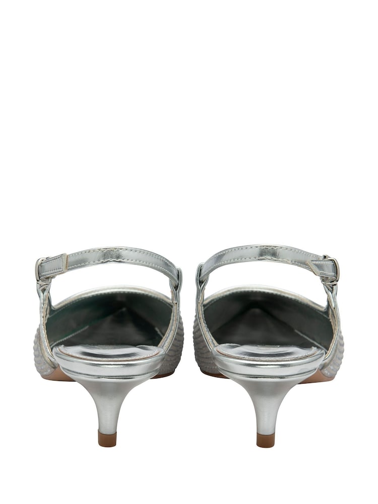 Lotus Silver Slingback Occasion Shoes - Image 3 of 4
