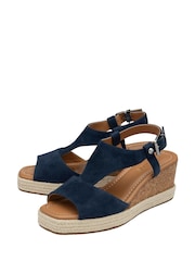 Lotus Blue Wedge Espadrille Sandals - Image 2 of 4