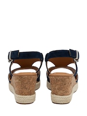 Lotus Blue Wedge Espadrille Sandals - Image 3 of 4