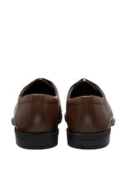 Lotus Brown Plain Front Lace-Up Shoes - Image 3 of 4