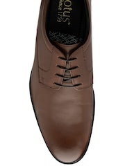Lotus Brown Plain Front Lace-Up Shoes - Image 4 of 4