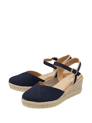Lotus Blue Espadrille Wedge Shoes - Image 2 of 4
