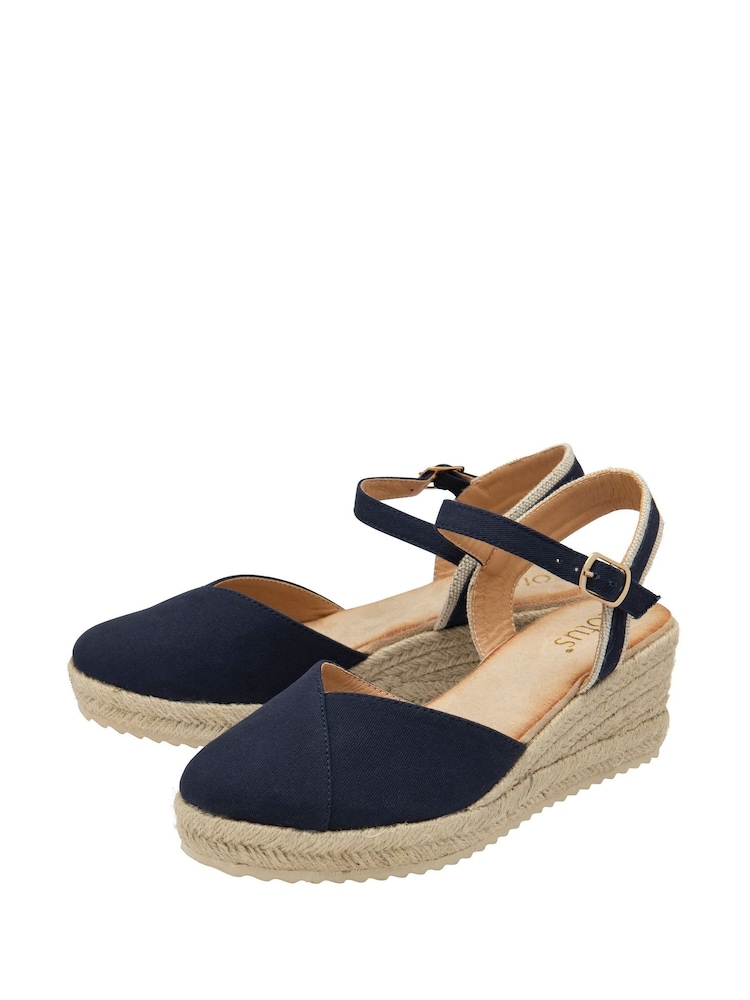 Lotus Blue Espadrille Wedge Shoes - Image 2 of 4