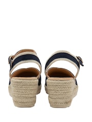 Lotus Blue Espadrille Wedge Shoes - Image 3 of 4
