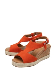 Lotus Orange Wedge Espadrille Sandals - Image 2 of 4