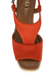 Lotus Orange Wedge Espadrille Sandals - Image 4 of 4