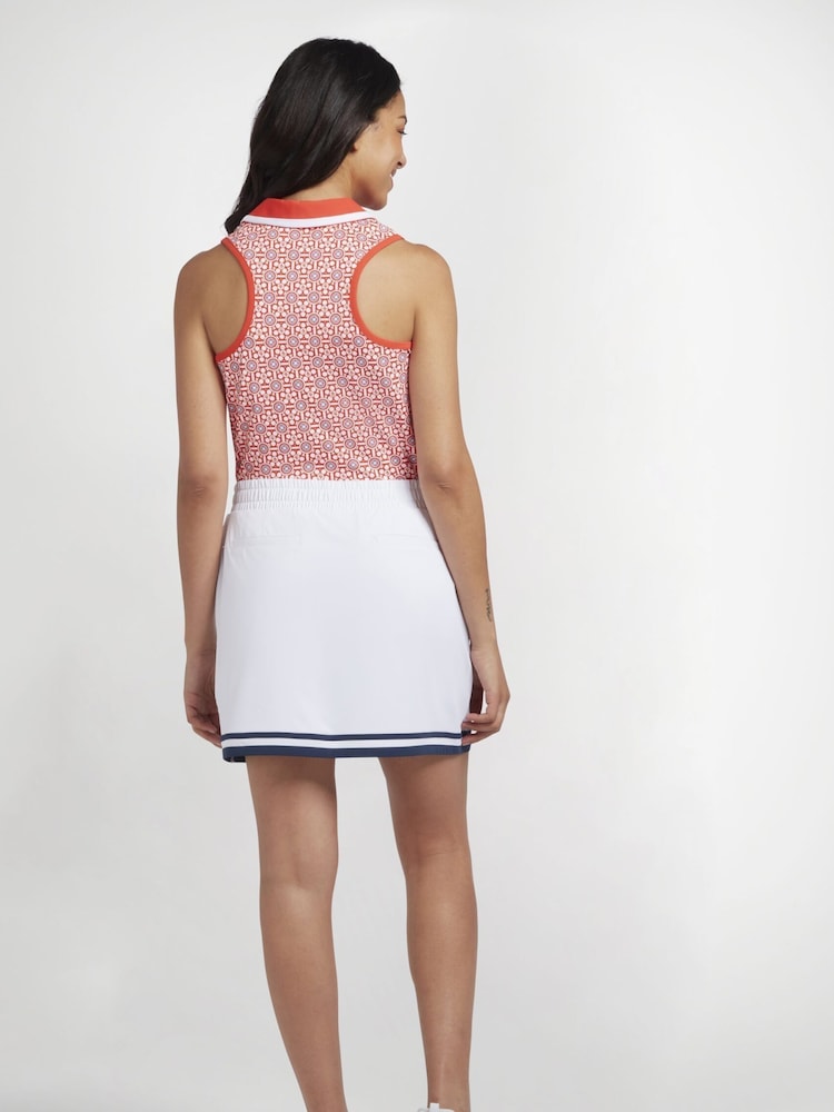 Original Penguin Golf Essential Colourblock 16” White Skirt - Image 2 of 4